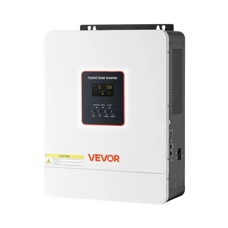 Inversor híbrido vevor de 4000 w, inversor solar híbrido de 24 v cc a 230 v ca,compatible con baterías litio plomo-ácido para sistemas fuera de la red