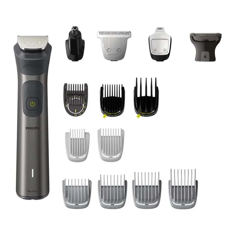 Philips - Recortadora 15 en 1 Philips Serie 7000, barba, cuerpo y cortapelos, multibarbero, uso en seco y mojado, 120 min autonomía, 22 longitudes.
