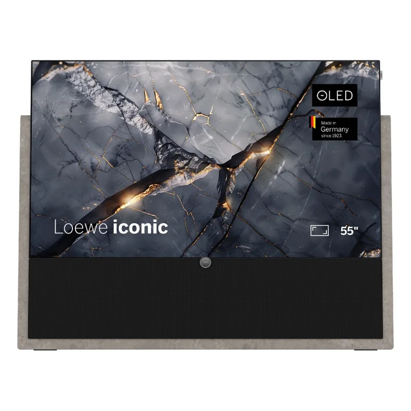 LOEWE - TV OLED 139 cm (55'') Loewe iconic i.55, UHD 4K, HDR, Wi-Fi y Smart TV con soporte de piedra.