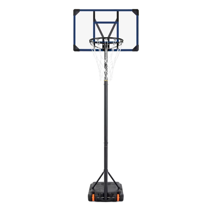Costway Canasta Baloncesto Infantil Altura Ajustable 206-273,5cm Base Rellenable Ruedas Interior Exterior Negro
