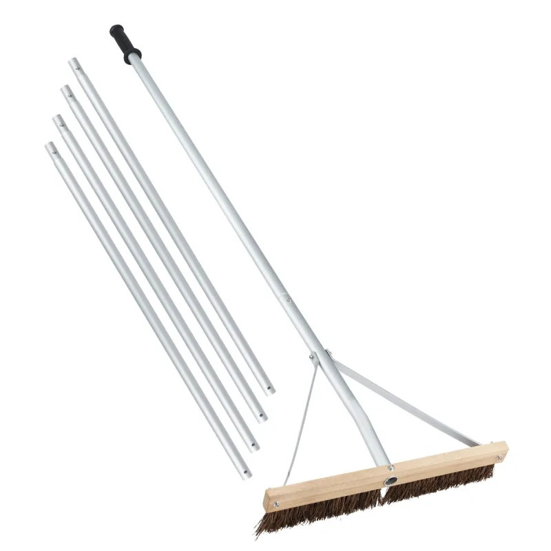 Costway Rastrillo y Cepillo para Techo Ajustable 165-626 cm con 5 Varillas de Aluminio Ligero para Eliminar Hojas Agujas de Pino y Piñas