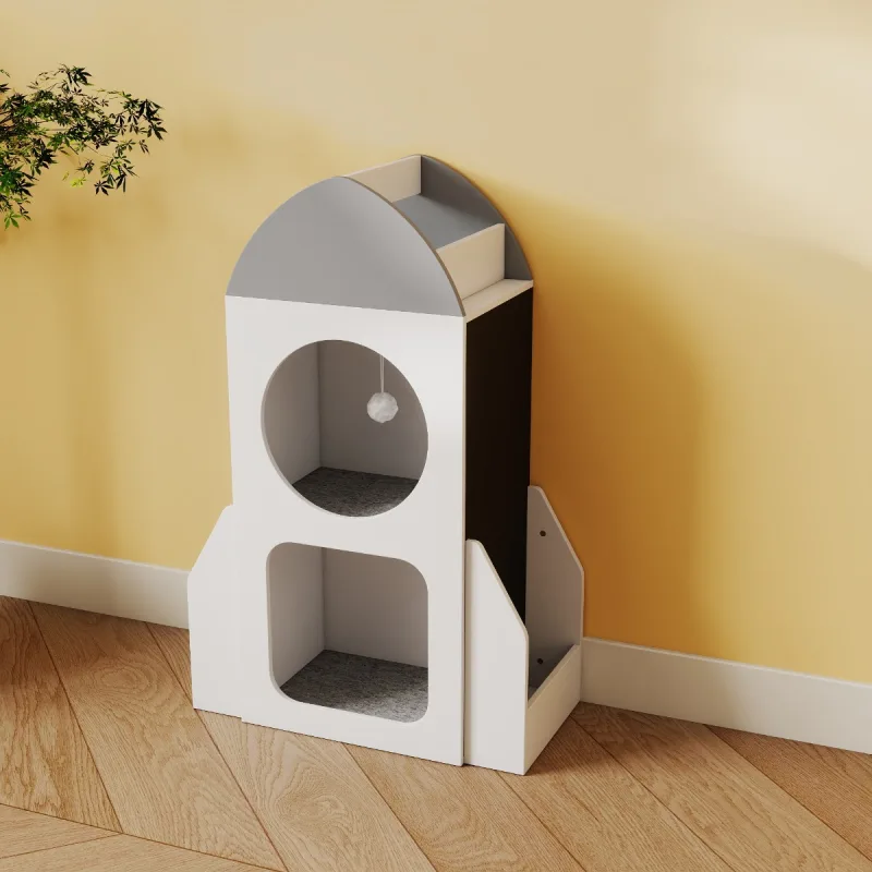 Costway Estantería Infantil 3 Niveles Tema Espacial Pizarra 2 Compartimentos Estante Abierto de Madera para Aula Juego Guardería Blanco