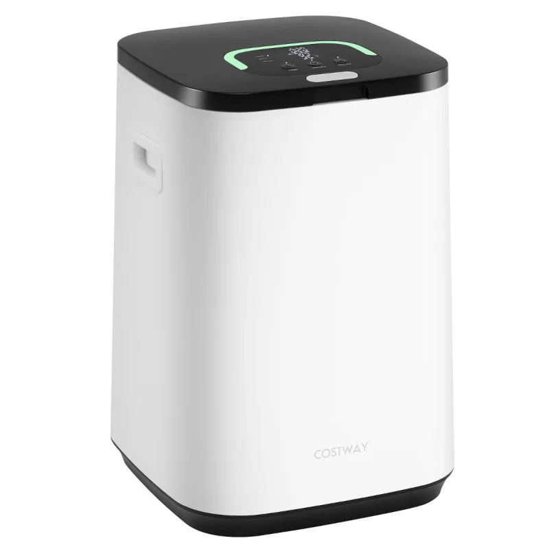 Costway Cubo Calentador de Toallas 23 L con Luz Temporizador 24H Apagado Automático Bloqueo Niños y 4 Ganchos Capacidad 3 Toallas Blanco