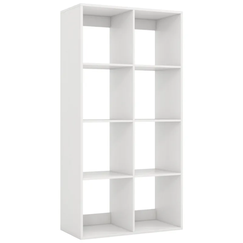 Costway Estantería de 8 Cubos Independiente con 2 Kits Antivuelco Organizador Vertical u Horizontal para Hogar Oficina o Sala de Estar Blanco