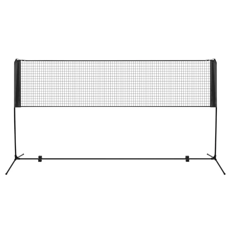 Costway Red de Bádminton Portátil Ajustable en Altura con Postes Bolsa de Transporte y 2 Volantes para Interior y Exterior 310cm Negro