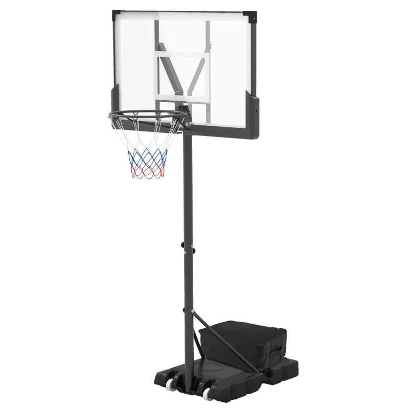 Costway Aro de Baloncesto Portátil Sistema de Meta de Baloncesto para Exteriores Ajustable de 125-305 cm para Niños/Adolescentes/Adultos con Base
