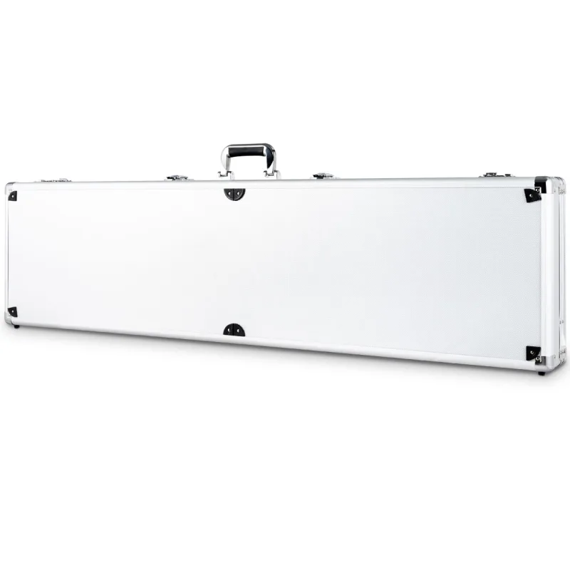 Costway Estuche rígido para pistolas de aluminio Estuche para pistolas con 2 cerraduras de combinación de plata