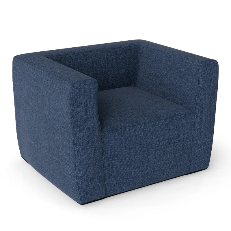 Costway Sofá Hinchable Sillón Inflable Portátil con Funda Desmontable Amplios Reposabrazos y Asiento Espacioso Silla Sofá de Aire Individual Azul