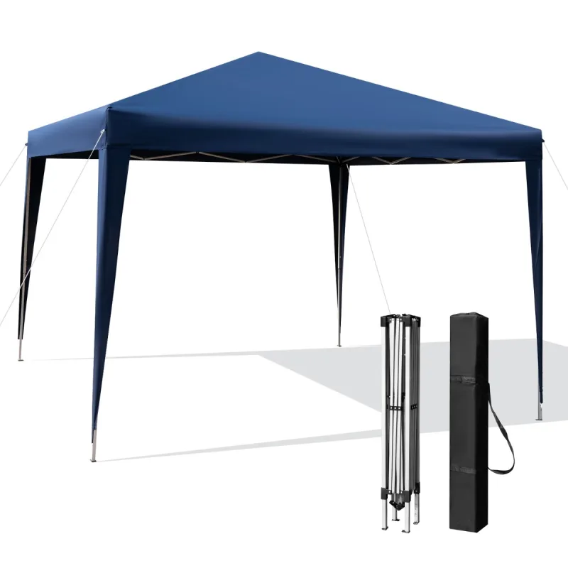 Costway Carpa Plegable 3 x 3 m con Bolsa de Transporte para Jardin Toldo Pop-Up Plegable Altura Ajustable para Playa Camping Patio Mercado