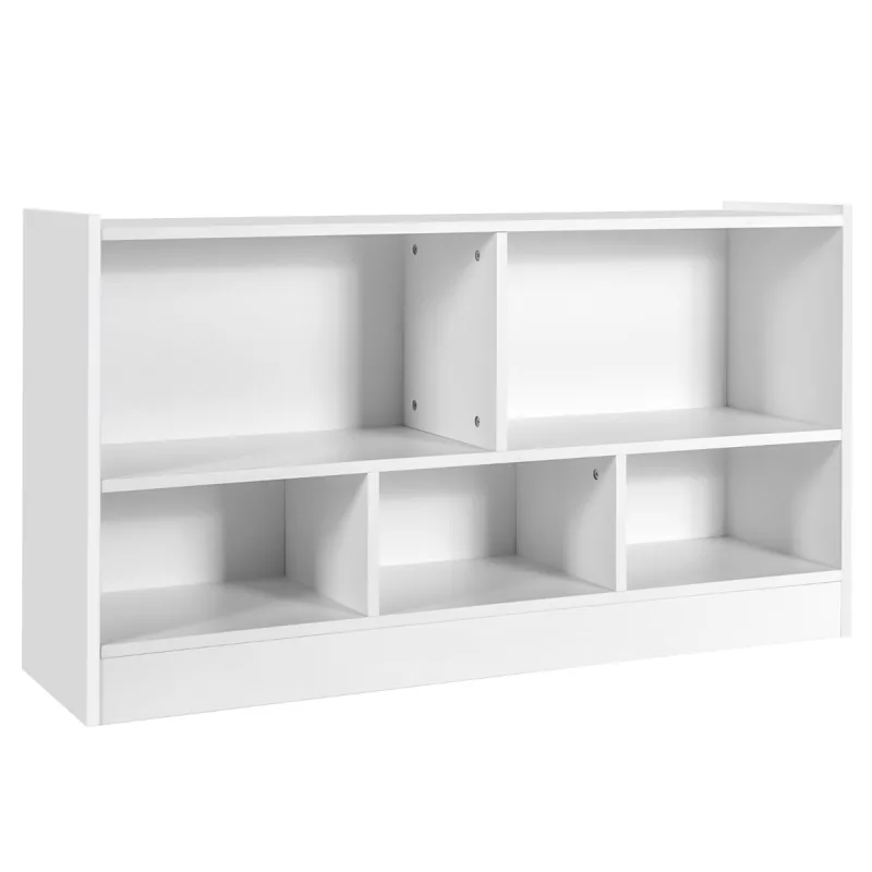 Costway Librería para Niños y Organizador Juguetes Mueble de 5 Cubos para Juguetes Muñecas Libros Estante de Madera con 5 Compartimientos