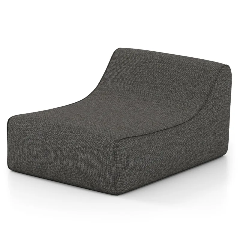 Costway Silla Tumbona Inflable Sofá Hinchable Ergonómico Perezoso con Funda Desmontable y Base Antideslizante Sofá Cama de Aire Portátil Gris