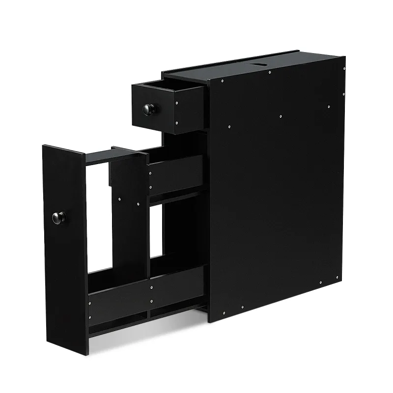 Costway Armario de Baño Gabinete de Almacenamiento 2 Cajones Albornoz Blanco para Cocina Salón Escritorio 16 x 48,5 x 58 cm