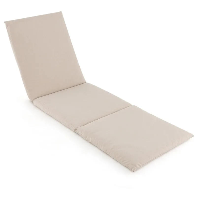 Costway Cojín para Tumbona de Exterior Almohadilla para Muebles de Patio con Correas de Fijación Cierre de Gancho Bucle 182 x 59 cm