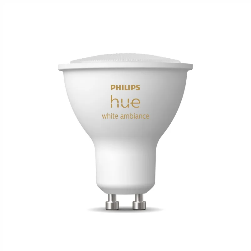 Philips - Bombilla LED Philips HUE White and Ambiance, GU10 (Reacondicionado A estrenar).