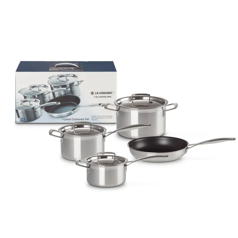 Le Creuset - Set de 4 piezas Le Creuset 3-ply.