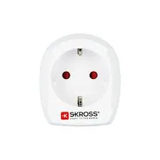 Skross 1.500230-E adaptador de enchufe eléctrico Tipo D (RU) Tipo C (Europlug) Blanco