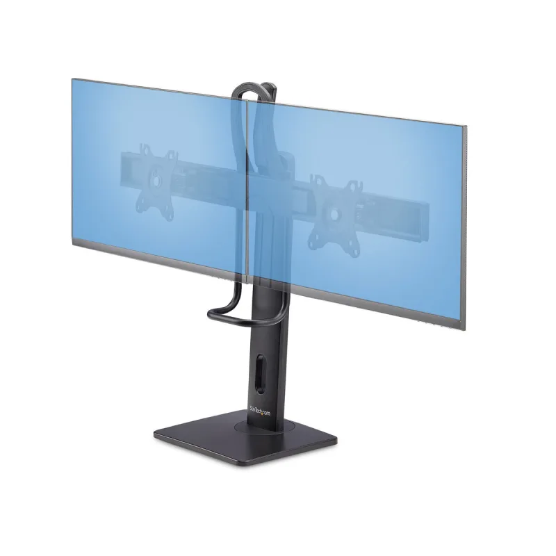 StarTech.com Soporte de Escritorio de Travesaño para Dos Monitores de 27" - Carga 12kg - Soporte VESA 75x75/100x100 Ajustable