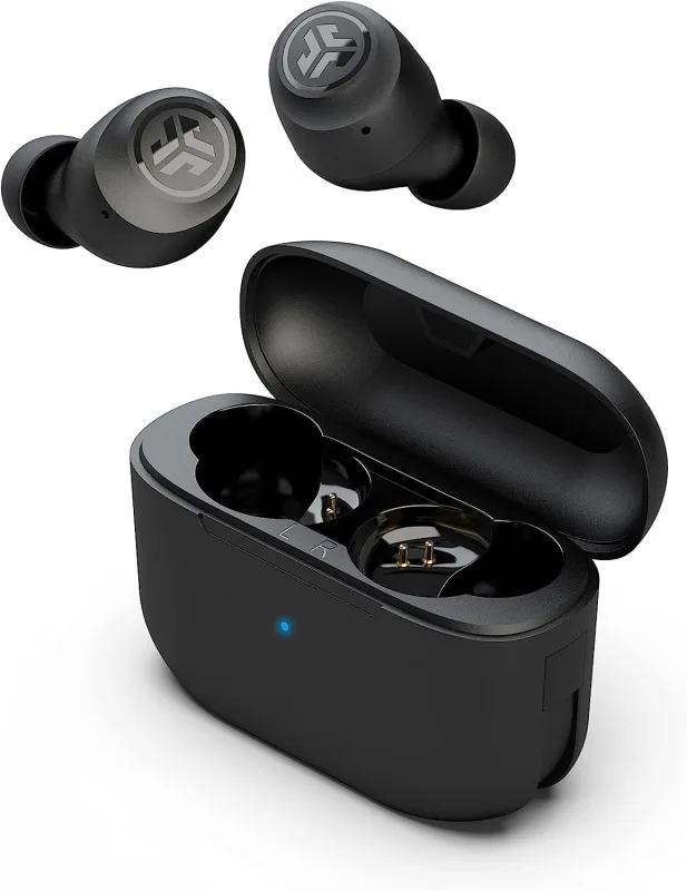 JLab Go Air Pop Auriculares Inalambricos Bluetooth, Wireless Earbuds 24+ Horas Rendimiento con Caja de Carga - Audifonos Bluetooth Inalambricos 3 Niveles de EQ Personalizado Auriculares True Wireless
