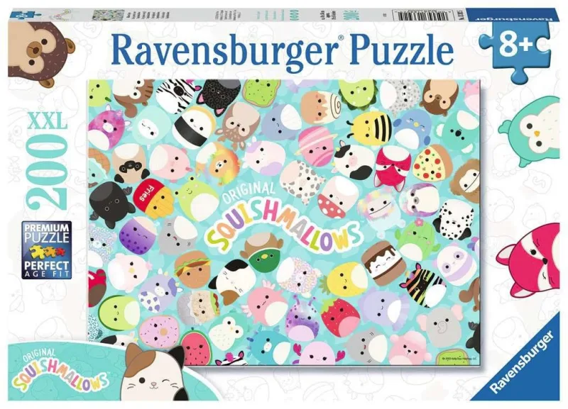 Ravensburger - Puzzle: Squishmallows XXL, Puzzles Niños 8 Años o Más, Rompecabezas, 200 Piezas, Regalos Niños 8 Años