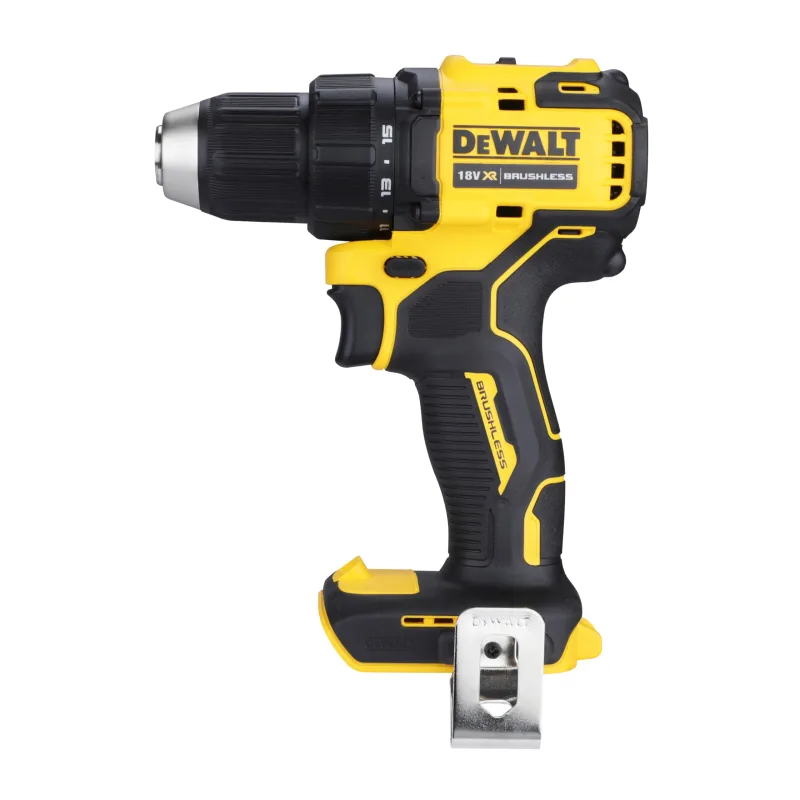 DEWALT DEWDCD708N DCD708N XR - Taladro combinado sin escobillas de 18 V, unidad desnuda, negro-amarillo