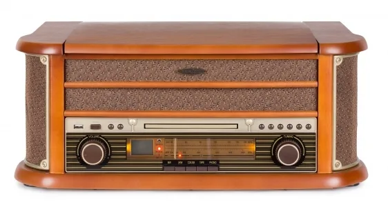 Reflexion HIF2002 - Equipo de Alta fidelidad con codificación (2 x 40 W), Tocadiscos semiautomático en imitación de Madera, función de codificación, reproducción de MP3 a través de CD y USB