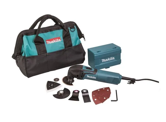 Makita TM3000CX6 - Cortador de lijadora multifunción, 320 W, ángulo 3,2 ° + accesorios
