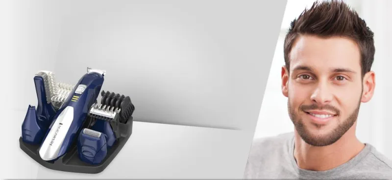 Remington PG6045 Recargable Azul, Plata cortadora de pelo y maquinilla - Afeitadora (Azul, Plata, Titanio, 1,6 cm, 1,5 mm, 40 min, Oído, Ceja, Nariz)