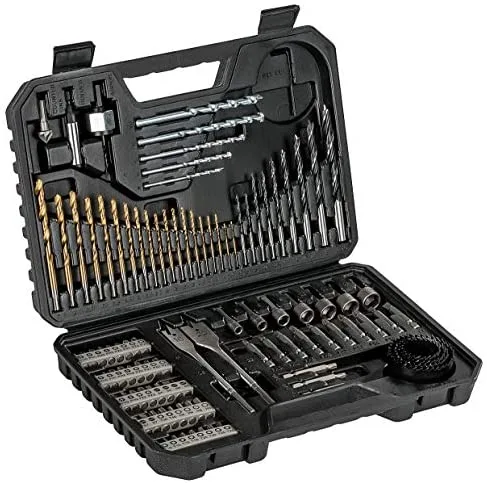 Bosch Profesional Set de brocas y puntas de atornillar de 103 unidades Titanium, madera, piedra y metal, accesorios para herramientas de perforación y atornillado