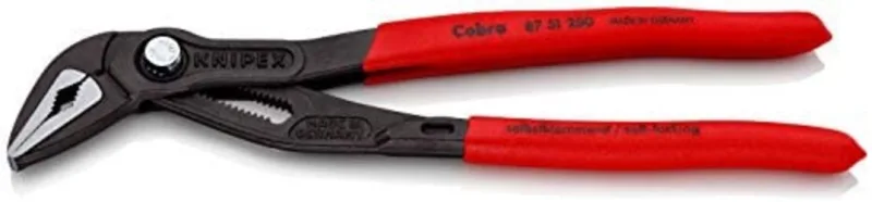 Knipex Cobra® ES Tenaza de agarre extra esbelta gris atramentado, recubiertos de plástico antideslizante 250 mm 87 51 250
