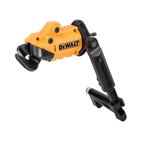 DEWALT DT70620-QZ - Cizalla para Atornilladores de Impacto con Cabezal Giratorio de 360° y Brazo Extensible - Corta Metal hasta 1.3mm