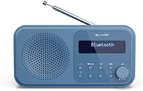 Sharp DR-P420(BL) Tokyo Radio Digital portátil (Dab/FM con RDS, Bluetooth, USBo batería), Color Azul