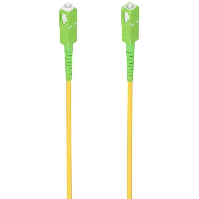 AISENS Cable Fibra Óptica Latiguillo G657A2 3.0 9/125 SMF Simplex CPR DCA LSZH, SC/APC-SC/APC, Amarillo, 20m