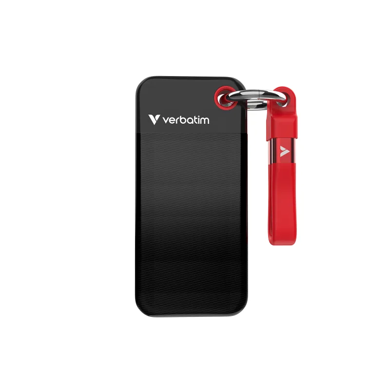 Verbatim Pocket SSD 2 TB USB Tipo C 3.2 Gen 2 (3.1 Gen 2) Negro, Rojo