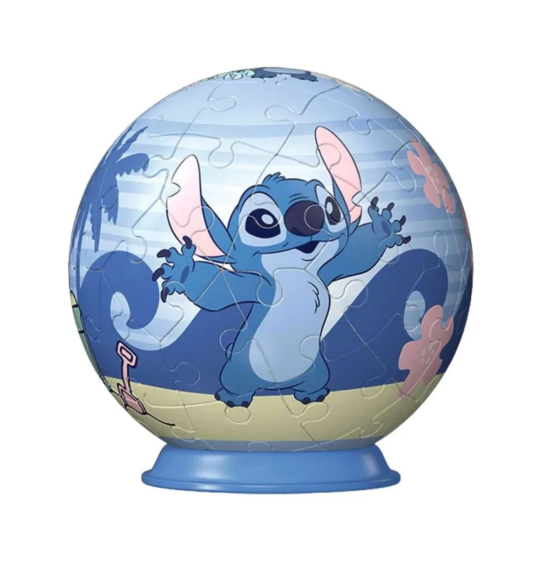 Ravensburger - Puzzle 3D Niños Disney Stich | Puzzles 3D para Niños De 6 Años O Más | Maquetas para Montar De 55 Piezas | Regalo Niño 6 Años O Más