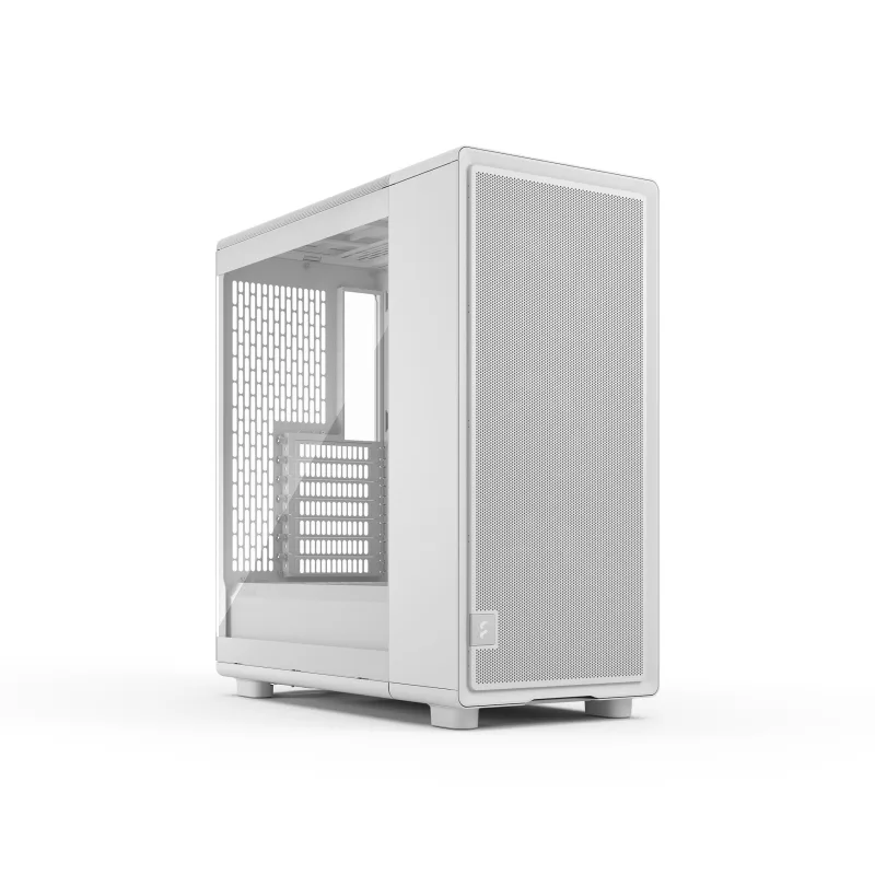 Fractal Design Epoch White - Vidrio Templado Claro Teñido - Panel Frontal de Malla - Tres Ventiladores Momentum 12 Incl. - Interior Espacioso - Soporte ATX/mATX/ITX