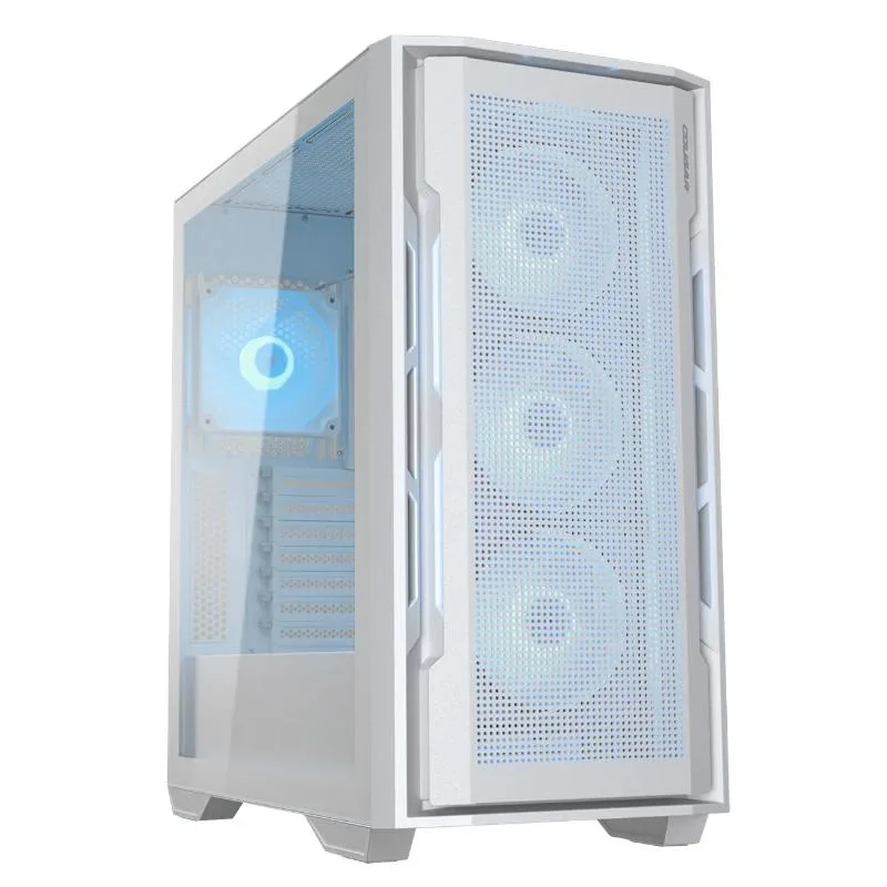 Cougar Uniface RGB Mid Tower - Carcasa Blanca con 4 Ventiladores ARGB