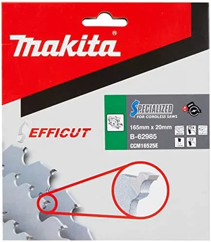 Makita B-62985 Hoja sierra circular Efficut TCT 165x20mm 25 dientes 1,4mmmadera