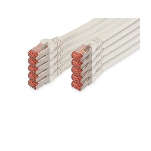 Assmann DIGITUS Cat.6 S/FTP Cable Patch LSZH CU 5m Gris 10er