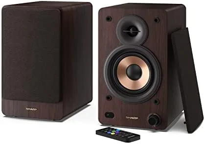 Sharp BOOKSHELF SPEAKERS altavoz De 2 vías Marrón Inalámbrico y alámbrico 60 W