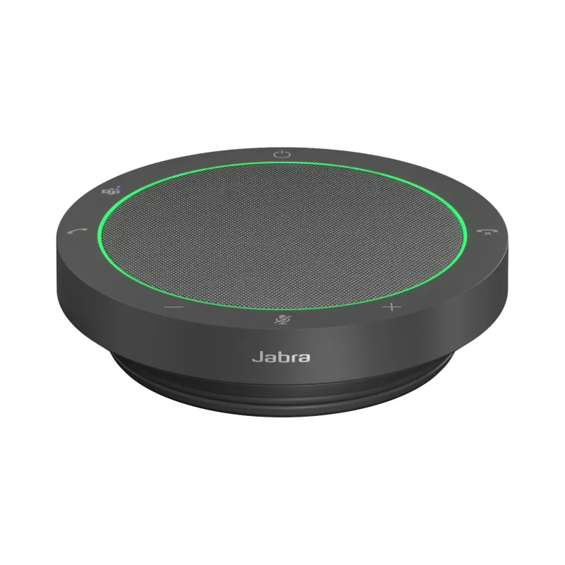 Jabra Speak2 40 Altavoz Portátil, 4 Micrófonos, Cancelación de Ruido, 50 mm de Alto Alcance, Audio de Banda Ancha y Conexiones USB-A y USB-C, Certificado para MS Teams, Gris Oscuro
