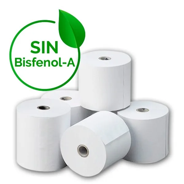 Approx Pack de 10 Rollos de Palpel Termico de 57X55Mm Libre de Bisfenol a
