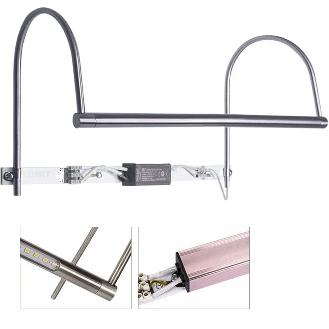 Aplique vhils 1x4w led 320lm 2700k l.39xan.15xal.18cm niquel