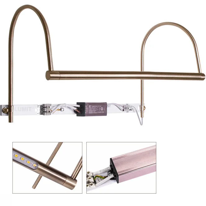 Aplique vhils 1x4w led 320lm 2700k l.39xan.15xal.18cm cuero