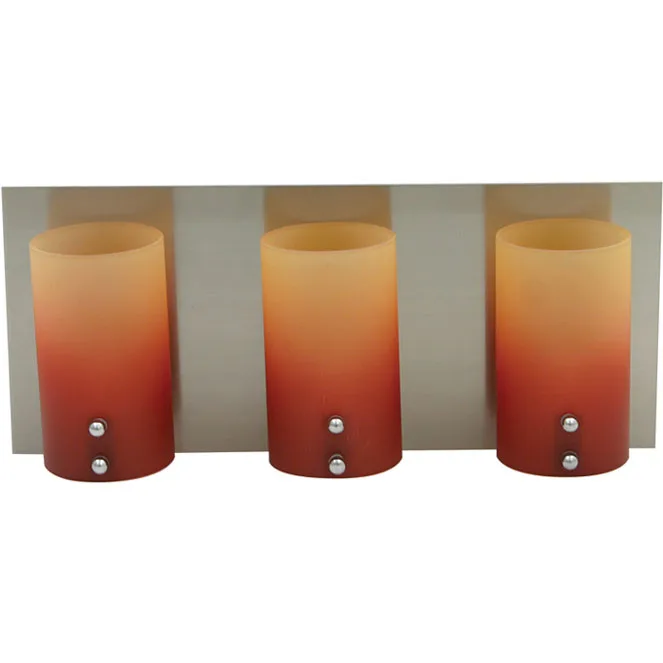 Aplique irene 3xg9 l.35xan.11,5xal.15cm naranja/amarillo/niquel