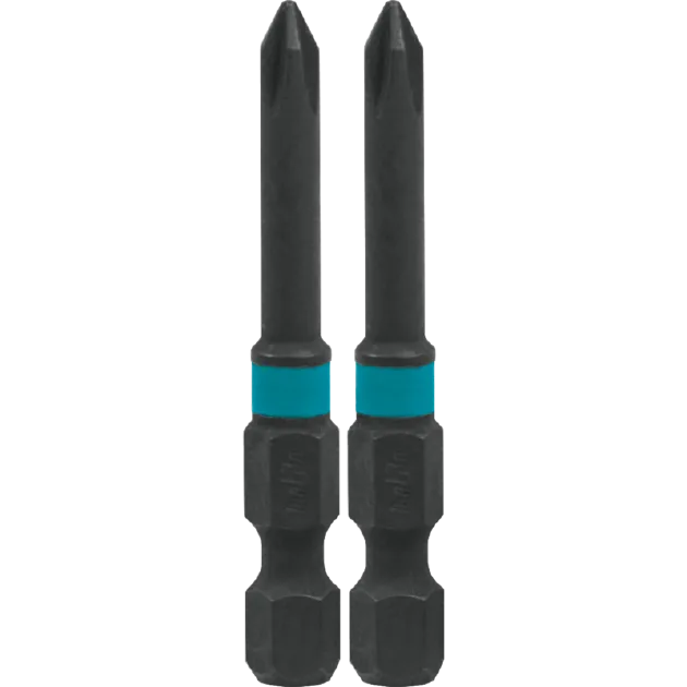 Makita B-63753, broca de tornillo 2 piezas, PZ 2, longitud 50 mm, ideal para atornillar, alta precisión y durabilidad