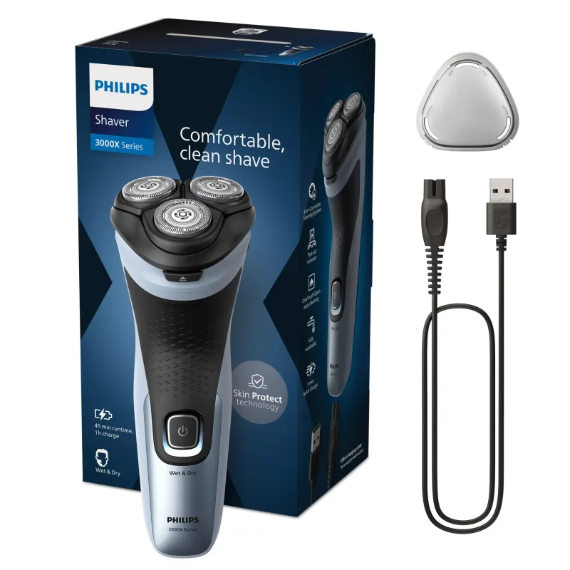 Philips Shaver 3000X Series X3053/00 Afeitadora eléctrica en seco y en húmedo