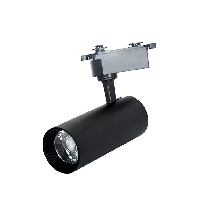 Foco para carriles line pro x2 (2 hilos) 15w led 1300lm 2700k 36° l.7,4xan.5xal.20cm aluminio negro