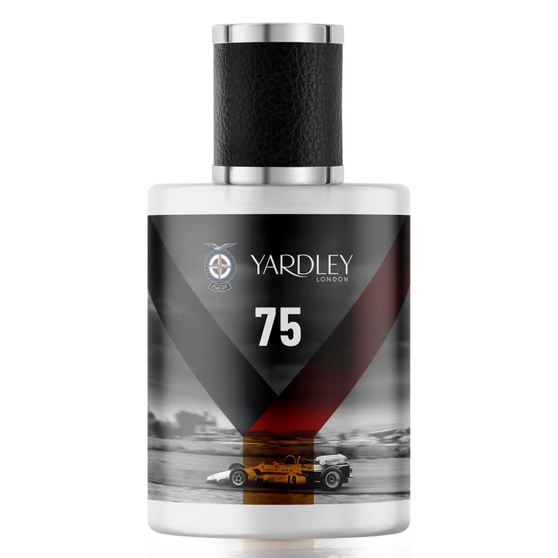 Yardley London x British Racing Motors 75 Eau de Parfum 100 ml - Fragancia de confianza cítrica, cuero y ámbar, aroma característico duradero, Eau de Parfum para hombres, uso diario y regalo pensado